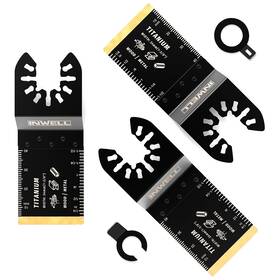 In0208103 Inwell 3pcs Titanium Oscillating Tool Saw Blades Quick Release For Cutting Wood Pl