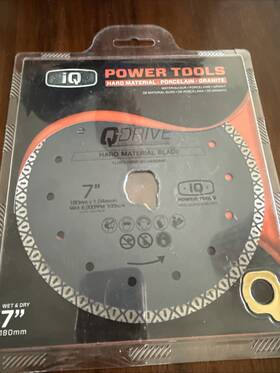 Tld07-005p-qd-hm1 Iq Power Tools Q-drive 7 Inch Continuous Rim Diamond Blade For Hard Materials