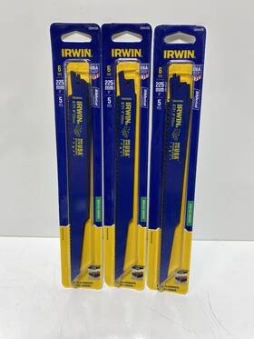 10504158 Irwin Lot Of 3 - Reciprocating Saw 9 Inch Wood With Nails 6 Tpi 5-pack Usa