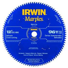 1807385 Irwin Tools Marples12-inch 96t Bevel Saw Blade Negative Hook Angle