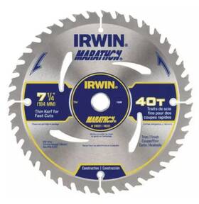 24031 Irwin Marathon Portable Corded 7 1/4 Inch 40t Circular Saw Blade New Sealed