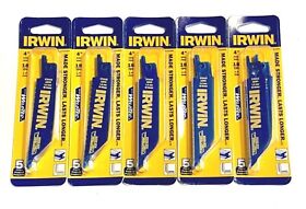327418p5 Irwin 4inch Bi-metal Recip Saw Blades 18 Tpi Reciprocating 25 Pack 327418