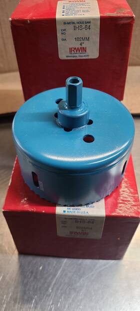 Ihs-64 Irwin New Bi-metal Hole Saw 4 Inch 102 Mm # Made In Usa Nos