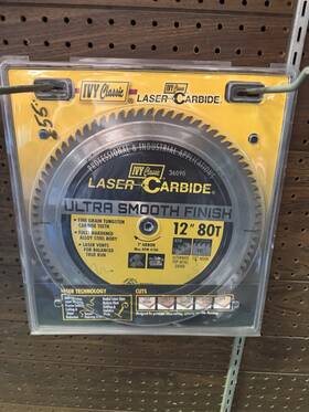 36090 Ivy Classic Laser Carbide Ultra Smooth Finish 12 Inch 80t Product No