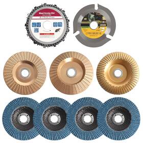 Jeonan 445056646681 Wood Carving Disc Set For 4 Inch Or 4.5 Angle Grinder 5/8 Arbor