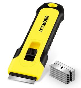 Jm-1zbgd15dp-yl Jetmore Razor Blade Scraper Tool With 15pcs Extra Blades Paint For Cleaning
