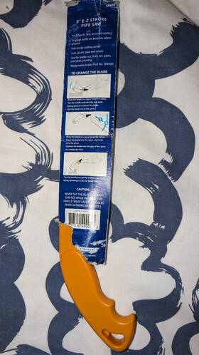 Jones Stephens 717510490053 E-z Stroke 8 Inch Pvc Pipe Pull Saw With Plastic Handle Jone Ez Orange
