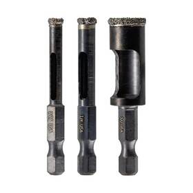 6009509 Js Products 3-piece Diamond Arbored Hole Saw Bit Set 3/16 1/4 1/2-inch