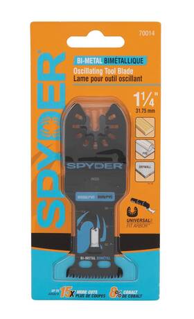 70014 Js Products Spyder 1-1/4-inch Universal Fit Bi-metal Oscillating Blade For Clean Wood And Pv