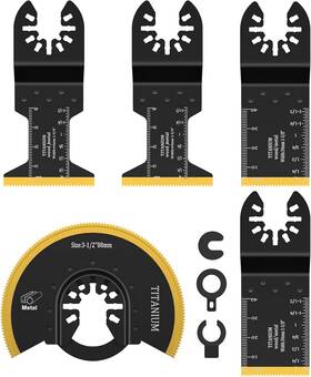 04592023011002 Jtweb 5pcs Titanium Oscillating Saw Blades Kit Multitool B