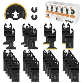 Jtweb 736385494522 30pcs Oscillating Saw Blades Titanium Multitool Univ