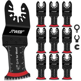 Jtweb 736385494560 Japanese Tooth Oscillating Saw Blades Wood 10pcs Arc-shaped Edge Multi Tool
