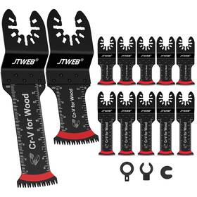 Jtweb 736385495086 Japanese Tooth Oscillating Saw Blades Wood 12pcs Standard And Extra-long