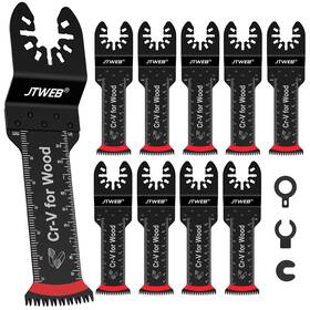 Jtweb 736385998075 Japanese Tooth Oscillating Tool Blade Wood 10pcs Arc-shaped Edge Extra Long