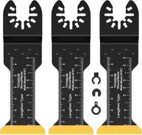 20hf00pa40ff010z20uy1 Kandishiex 3 Pcs Titanium Oscillating Saw Blades With Spacer Adapters For Wood Extra-lon