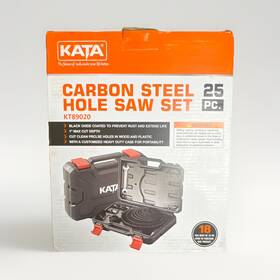 Kt89020 Kata 25pc Carbon Steel Hole Saw Set 2-1/2 In For Pvc/plywood/softwood