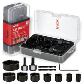 Kt89042 Kata 12pcs Hole Saw Kit 3/4 Inch -2-1/2 19-64mm Set With Mandrels Hex