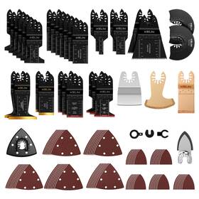 118wyb-us Kelin 118 Pcs Multitool Blade Kits Cutting And Sandpaper Oscillating Tool Accessori