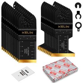22wyb-us Kelin 22pcs Titanium Multitool Blades Kit For Metal Wood Detail Cutting Oscillat Inch