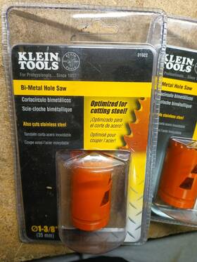 31922 Klein Tools Bi-metal Hole Saw 1-3/8 Inch Lot Of 2