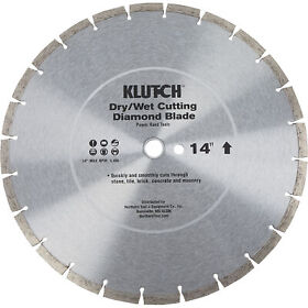 585935601 Klutch 14in. X 0.118 1in. Segmented Diamond Blade