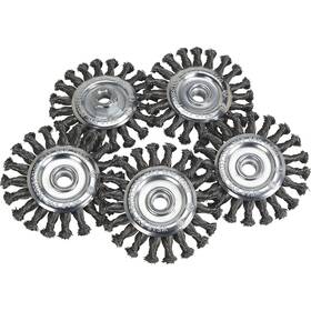 2946351 Klutch 4.5 Inch Twisted Knot Wire Wheels 5-pk