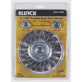 2946385 Klutch 4 1/2 Inch Twisted Knot Wire Wheel