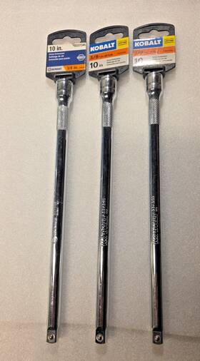 0337346 Kobalt Lot Of 3 3/8 Inch Drive 10 Extension