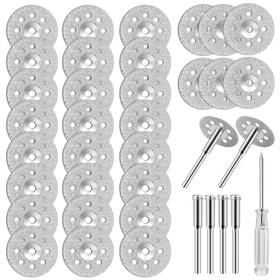 Slp-37 Kuenuilr 30pcs 545 Diamond Cutting Wheel Rotary Tool Discs With 6pcs 402 Mandr
