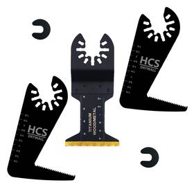 Kn-osb-dw3 Kuknos 3-piece Drywall Multi Tool Blades Kit Titanium Oscillating Saw Blade