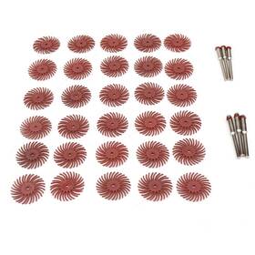 Kffpj0000325-3 Kuofuco 30pcs 1 Inch Bristle Disc Kit With 3pcs 2.35mm / 3mm Shank Mandrels For Rotar