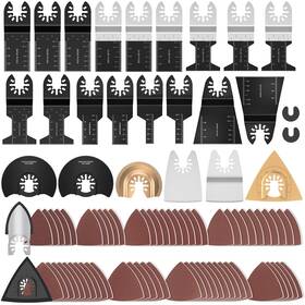Kyoffiie 736385998945 87pcs Oscillating Saw Blades Multitool Kit For Metal Wood Plastic Osc