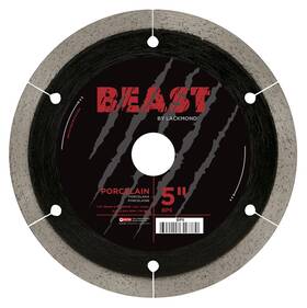 Lackmond 644215316770 Beast Pro Porcelain Saw Blade - 5 Inch Hard Tile Cutting Tool With Th .. Fast Ship