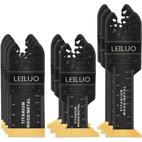Leiluo-10 Leiluo 608571236202 10 Pcs Titanium Multitool Blade Kits For Wood Nails Drywall Cutting Oscillati