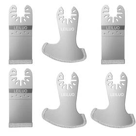 Leiluo 608571237490 Diamond Oscillating Multi Tool Grout Removal Blades 6 Pcs Tile Remover Bla