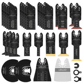 Tl34n Leiluo 34 Pcs Multitool Blade Kits For Wood Nails Drywall Metal Black