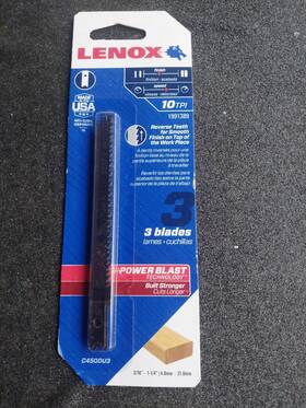 1991389 Lenox Down Cut Soft Wood Jig Saw Blades U-shank 10-tpi 4 Inch 3-pack