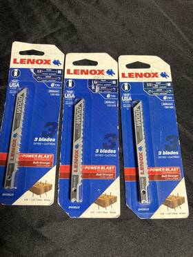 1991409 Lenox 9 Nail Embedded 4 Inch Wood Cut U-shank Jig Saw Blades 6 Tpi 3-3 Packs