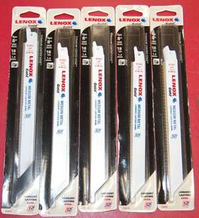 21070-818g Lenox Lot Of 5 5pc Gold 818g 18t Titanium Metal Cutting Blades 8 Inch Free Shipping