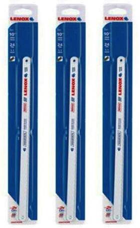 23930t Lenox 651628806538 Tools Hacksaw Blade Bi-metal Metal Cutting 10-inch 24 Tpi 2-pack