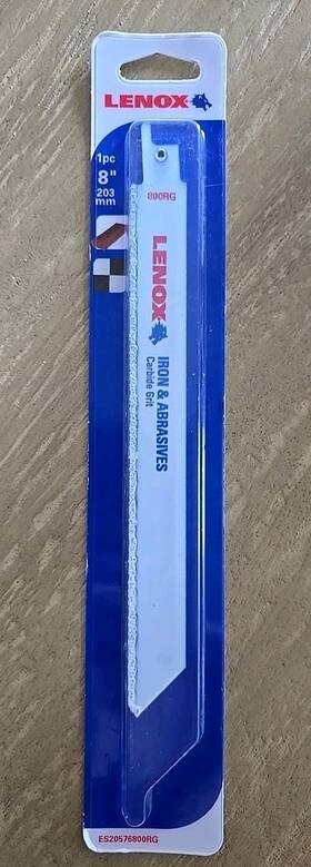 Es20576800rg Lenox 8 Inch Saw Blade 1pc Carbide Grit Iron And Abrasives