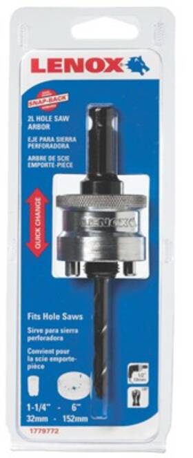 Lxah9912pbm Lenox 20 Pack - Hole Saw Arbor Quick Change 1.25- Inch To 6-