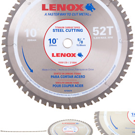 21886st100052ct Lenox Tools 10-inch Circular Saw Blade Steel-cutting 52-tooth