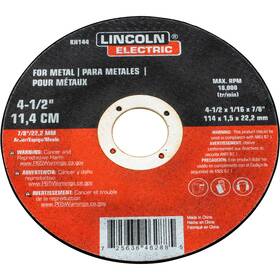4880893 Lincoln Electric Cutoff Wheel 4.5 Inch Dia Model# Kh144