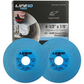 L10-65146 Line10 Tools 2pk Diamond Saw Blade Vacuum Brazed Angle Grinder Discs 4-1/2