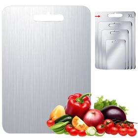 Liodss 731295468139 304 Stainless Steel Cutting Board Double Sided Metal Boards For Kitc