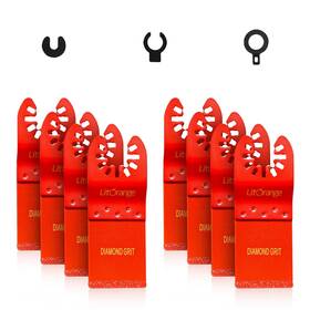 A248-8 Litorange 8 Pcs Diamond Oscillating Blades Multi Tool Saw F