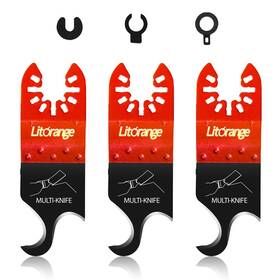 A268-3 Litorange Extended Hook Blade For Oscillating Tool 3 Pack Multi-