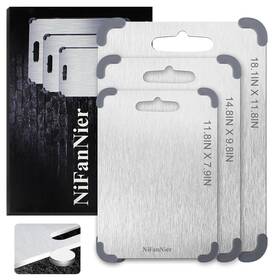Lmuwecno 18.1in 11.8in Titanium Cutting Board 2026 New Upgrade 100% Pure Boards Fo