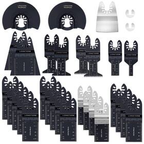 Longterm 784115795708 31-piece Mixed Set Oscillating Tool Saw Blades For Cutting Hardwood Softwood